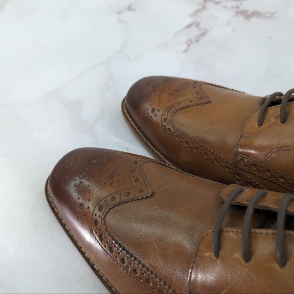 Florsheim Castellano Men 8 D Wing Ox Oxford Shoes Saddle Brown Tan Lace Up 14137 main image 8
